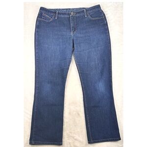 Wrangler Q-Baby Jeans 17/18x34 Dark Wash No Gap Mid Rise Bootcut Cowgirl